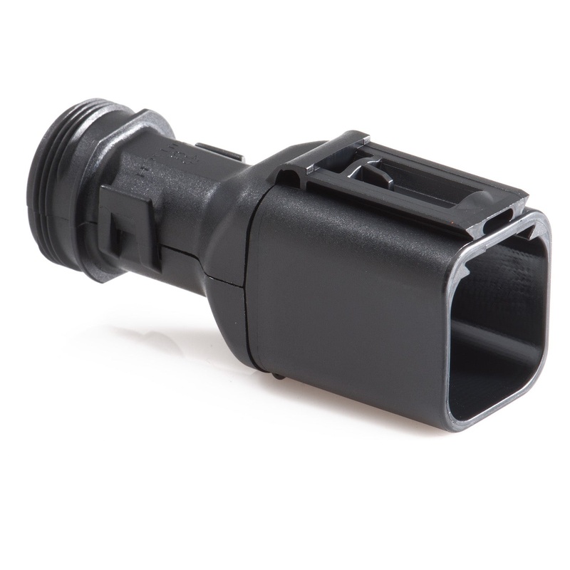 1011-241-0605 – DT Series – Backshell for 6 Cavity Receptacle – Straight, Black