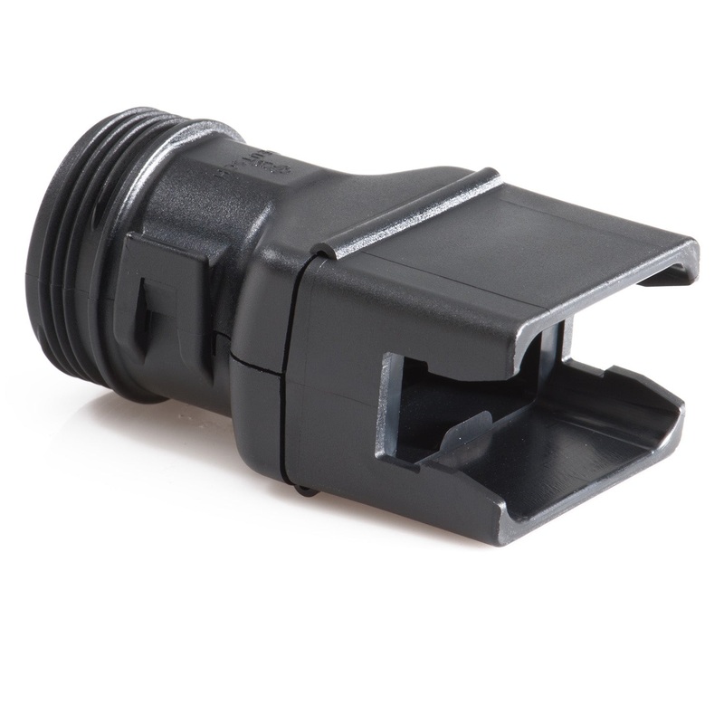1011-247-1205 – DT Series – Backshell for 12 Cavity Plug – Straight, Black