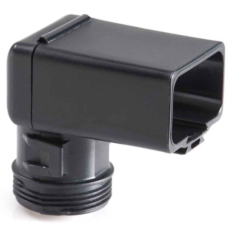 1011-250-1205 – DT Series – Backshell for 12 Cavity Receptacle – Right Angle, Black