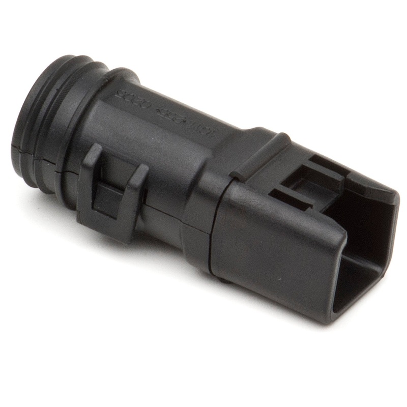 1011-255-0205 – DT Series – Backshell for 2 Cavity Plug – Straight w/ Internal Strain Relief, Black