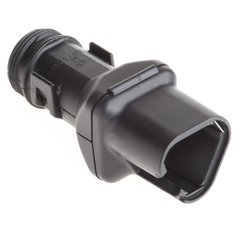 1011-259-0305 – DT Series – Backshell for 3 Cavity Plug – Straight w/ Internal Strain Relief, Black