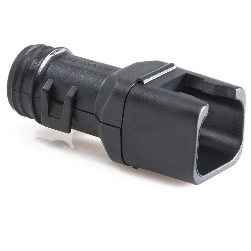 1011-263-0405 – DT Series – Backshell for 4 Cavity Plug – Straight w/ Internal Strain Relief, Black