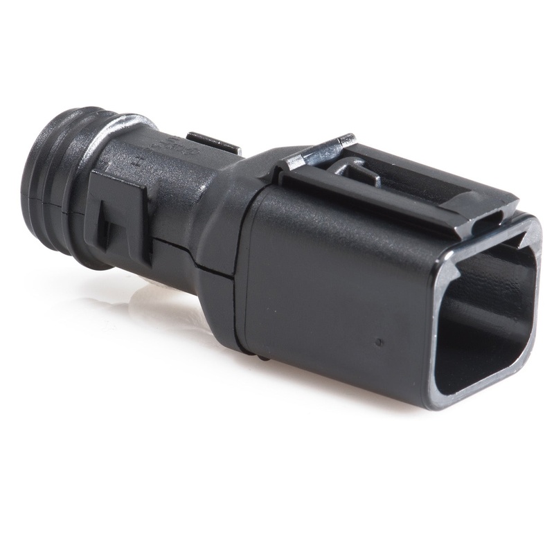 1011-265-0405 – DT Series – Backshell for 4 Cavity Receptacle – Straight w/ Internal Strain Relief, Black