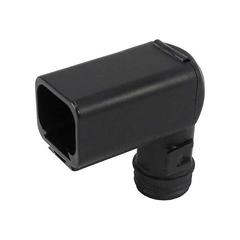 1011-266-0405 – DT Series – Backshell for 4 Cavity Receptacle – Right Angle w/ Internal Strain Relief, Black