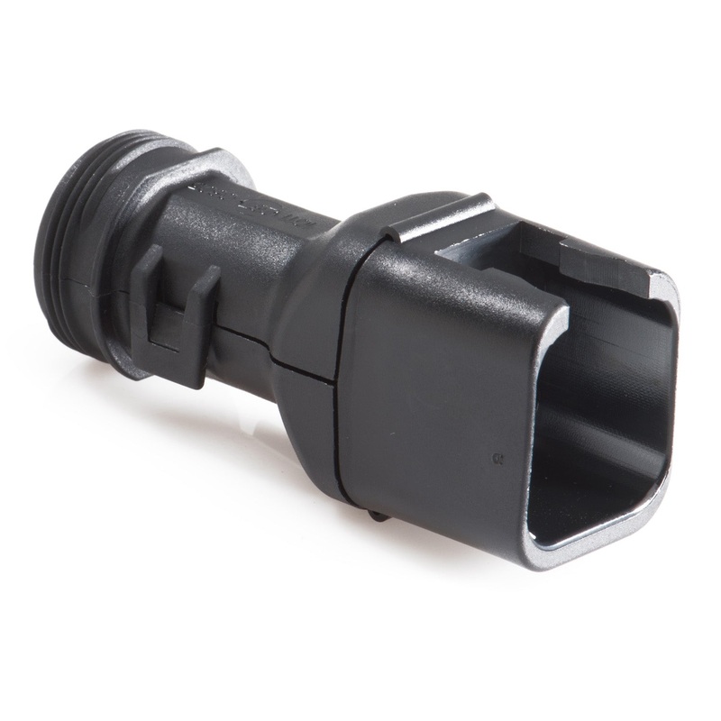 1011-267-0605 – DT Series – Backshell for 6 Cavity Plug – Straight w/ Internal Strain Relief, Black