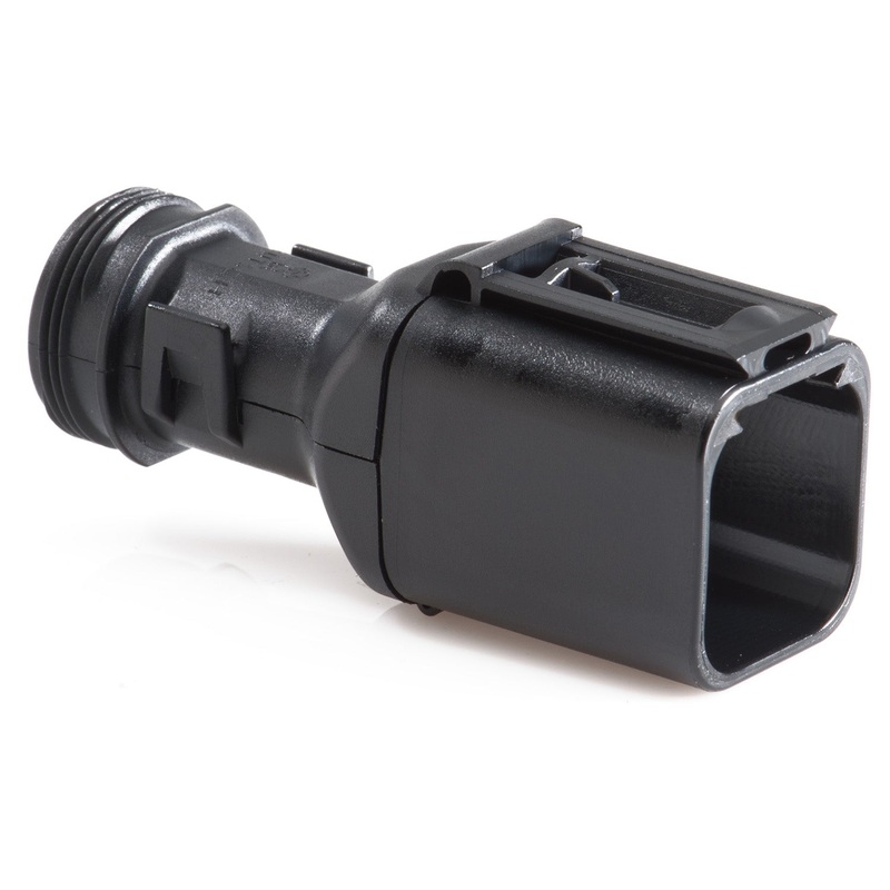 1011-269-0605 – DT Series – Backshell for 6 Cavity Receptacle – Straight w/ Internal Strain Relief, Black