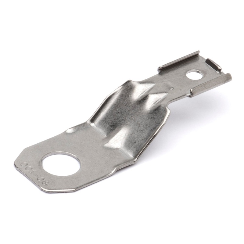 1027-001-0800 – DT Series – Mounting Clip for 8 Cavity Receptacle –  .433/11mm O.D. hole, Stainless Steel