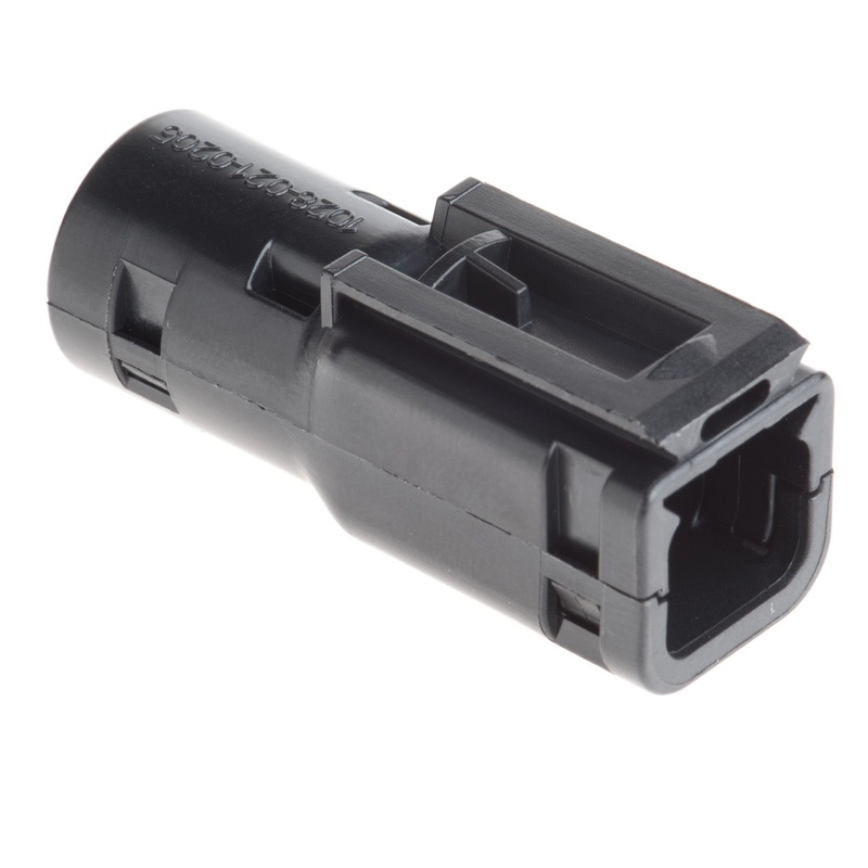 1028-021-0205 – DTM Series – Backshell for 2 Cavity Receptacle – Straight, Black