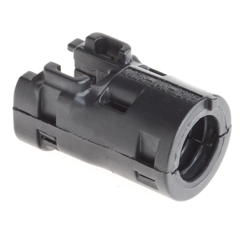 1028-041-0205 – DTM Series – Backshell for 2 Cavity Plug – Straight, Black