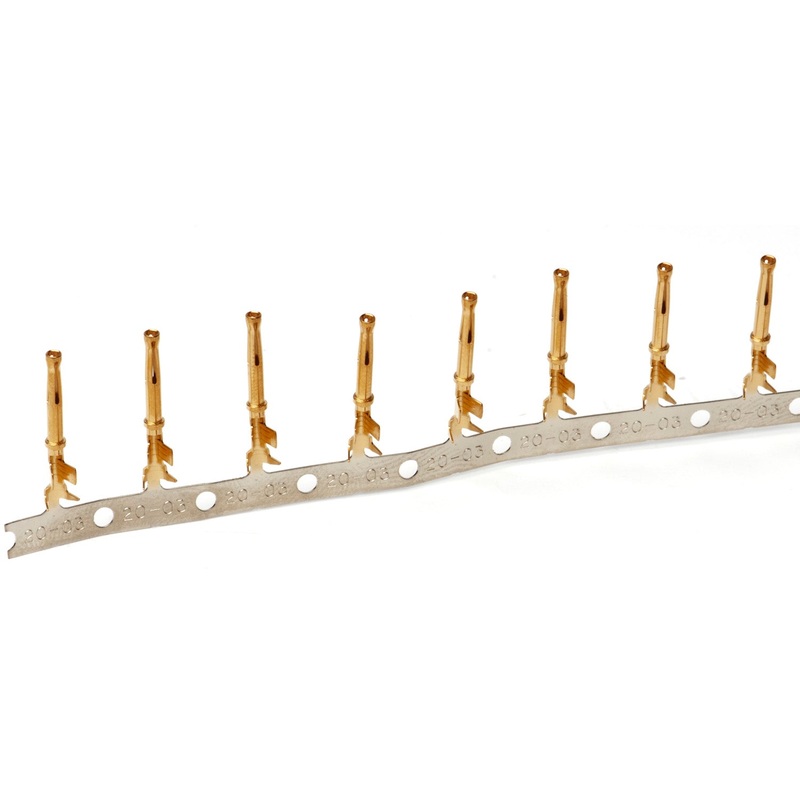 1062-20-0344 – Stamped & Formed Socket – Size 20 – 16-22 AWG, .075-.125 Insulation, Sleeveless, 7.5 Amps, Gold Plated, Qty – 1 Socket