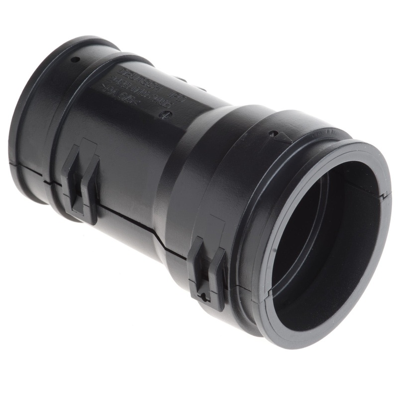 2428-010-2405 – HDP20 Series – Backshell for Plug & Receptacle – 24 Shell, Straight Extended Length, L017 Modification, Black