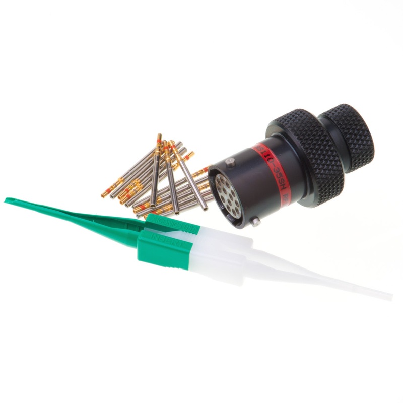 AS110-35SN – AS Series – Inline Receptacle Kit – Shell Size 10, 13 Cavity, Size 22 Socket, 22-26 AWG, Red