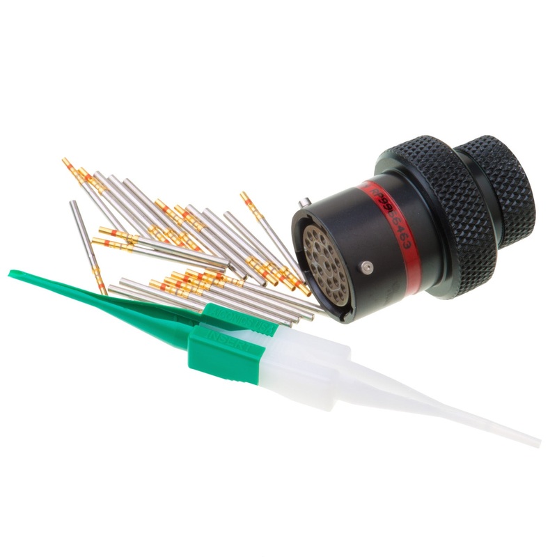 AS112-35SN – AS Series – Inline Receptacle Kit – Shell Size 12, 22 Cavity, Size 22 Sockets, 22-26 AWG, Red