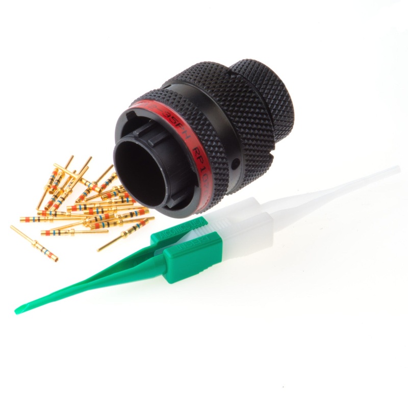 AS612-35PN – AS Series – Plug Kit – Shell Size 12, 22 Cavity, Size 22 Pins, 22-26 AWG, Red