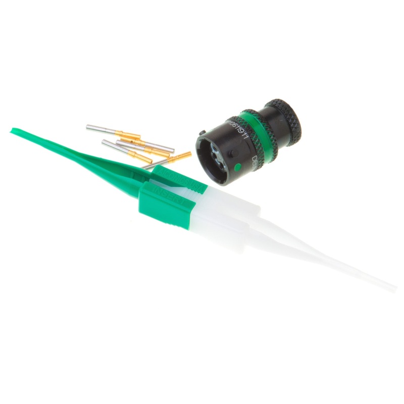 ASL106-05SD-HE – Autosport AS Microlite Series – 5 Pin Receptacle Kit – Black/green stripe