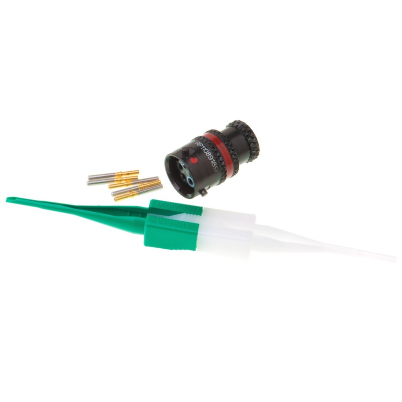 ASL106-05SN-HE – Autosport AS Microlite Series – 5 Pin Receptacle Kit – Black/red stripe