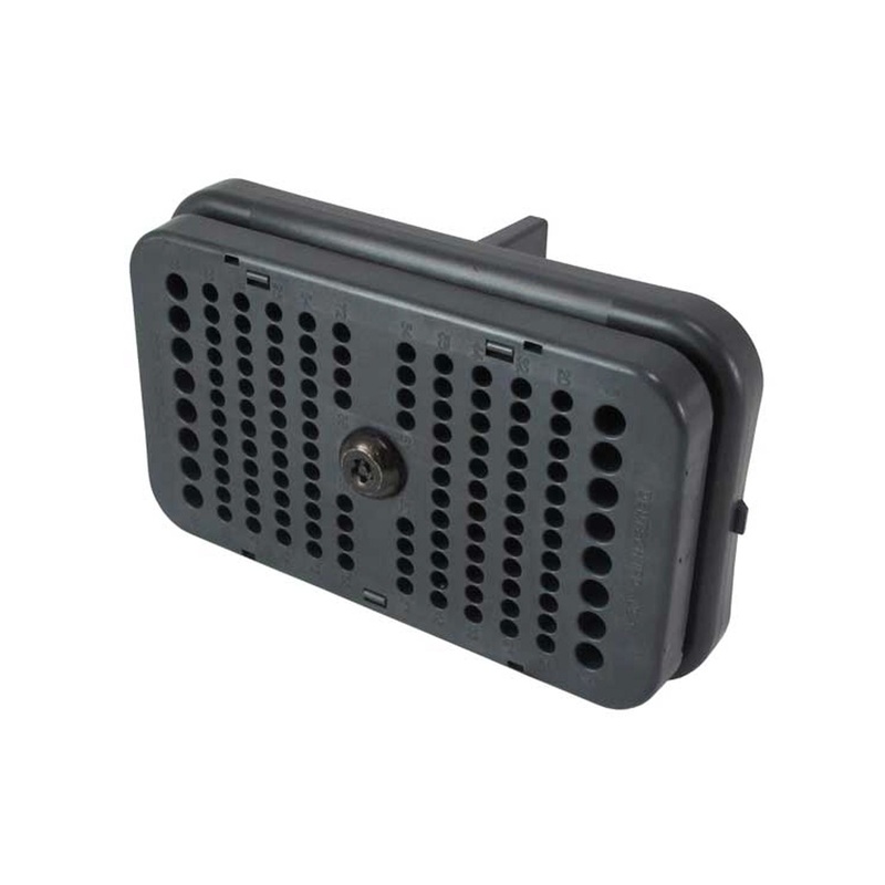 DRB12-128PANE-L018 – DRB Series – 128 Pin Receptacle – Wire Router, Flange, Non-environmentally Sealed, A Key, Black