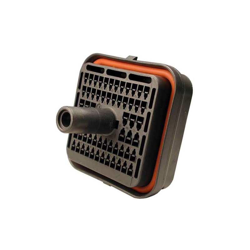 DRB12-60PBE-L018 – DRB Series – 60 Pin Receptacle – Wire Router, Flange, E Seal, B Key, Black