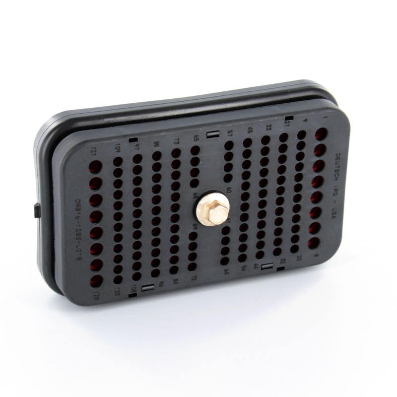 DRB16-128SAE-L018 – DRB Series – 128 Socket Plug – Wire Router, Flange, E Seal, A Key, Black