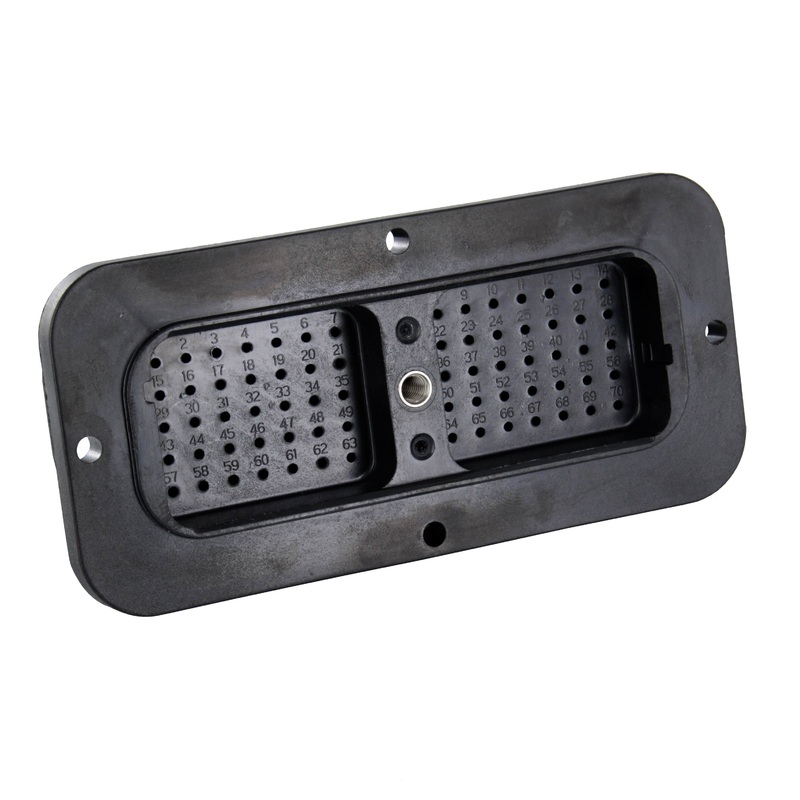 DRC12-70PA – DRC Series – 70 Pin Receptacle –  A Key, Flange, Black