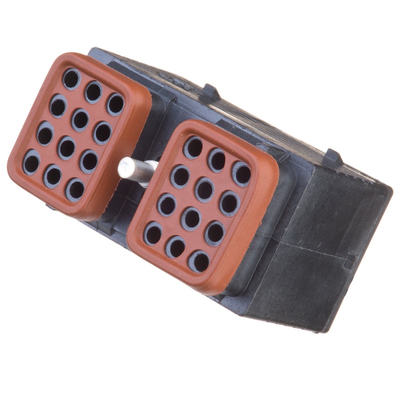 DRC16-24SA – DRC Series – 24 Socket Plug – A Key, In-Line, Black