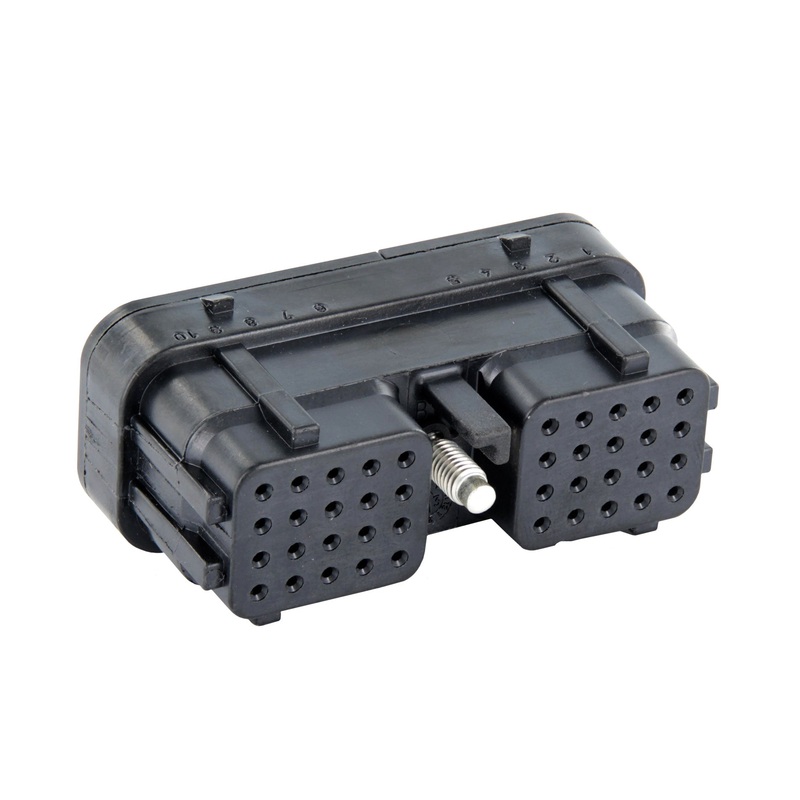 DRC26-40SB – DRC Series – 40 Cavity Plug – B Key, In-Line, Black