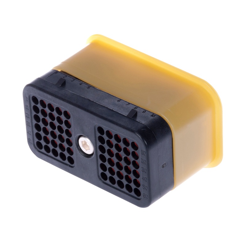 DRC26-60S06 – DRC Series – 60 Cavity Plug –  06 Key, In-line, Black