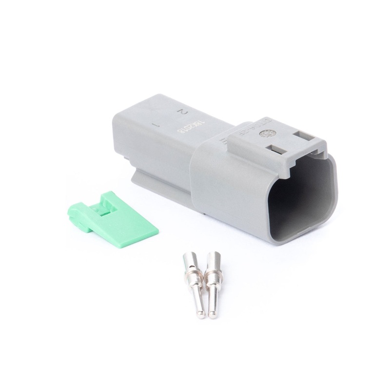 DT02GY-RK – DT Series – Deutsch 2 Pin Connector Receptacle Kit