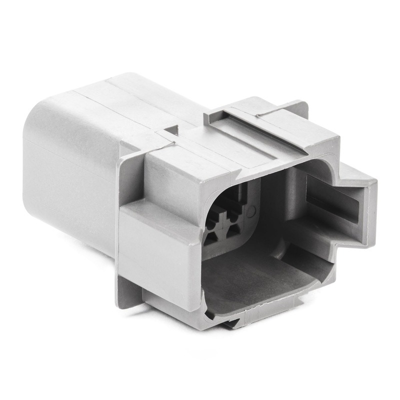 DT04-08PA – DT Series – 8 Pin Receptacle – A Key – In-line – Gray