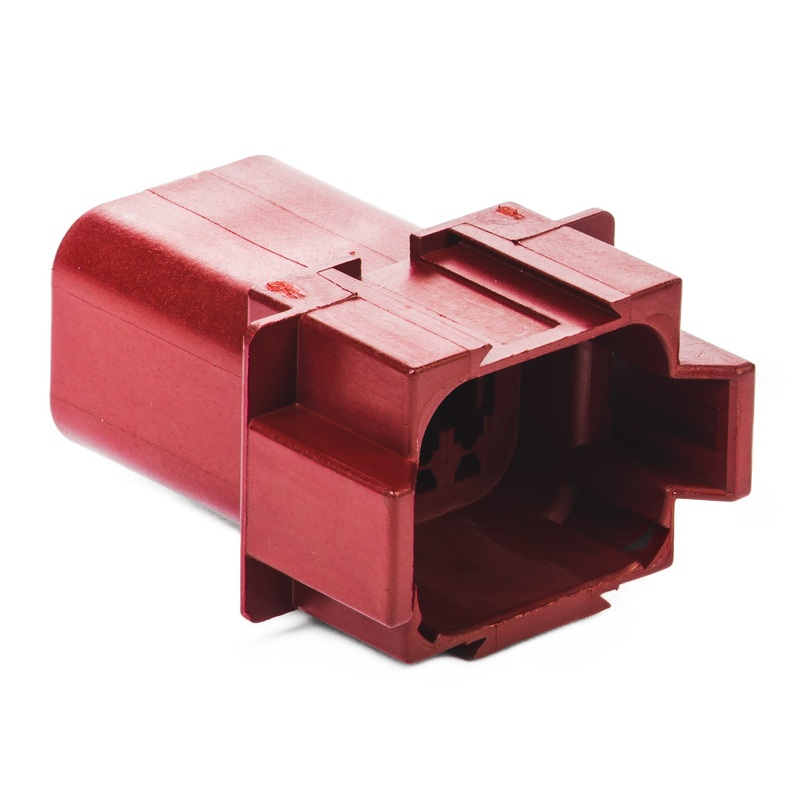 DT04-08PA-RD – DT Series – 8 Pin Receptacle – A Key, Red