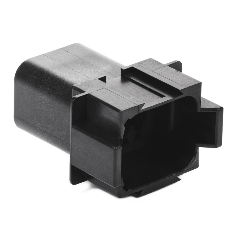 DT04-08PB – DT Series – 8 Pin Receptacle – B Key, Black