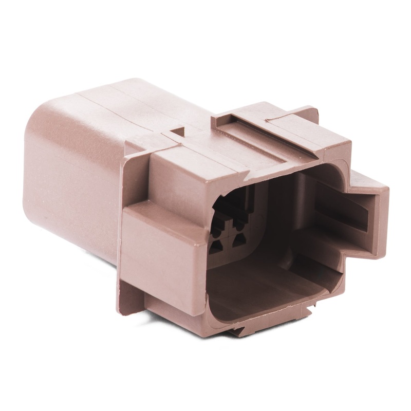 DT04-08PD – DT Series – 8 Pin Receptacle – D Key, Brown