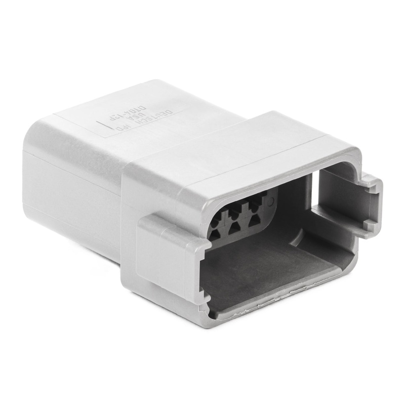 DT04-12PA – DT Series – 12 Pin Receptacle – A Key – Gray