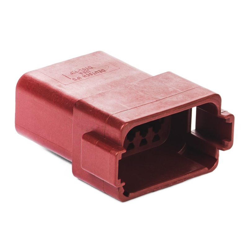 DT04-12PA-RD – DT Series – 12 Pin Receptacle – A Key, Red