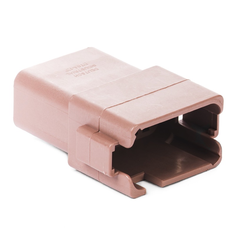 DT04-12PD-B016 – DT Series – 12 Pin Receptacle – Enhanced D Key, Brown