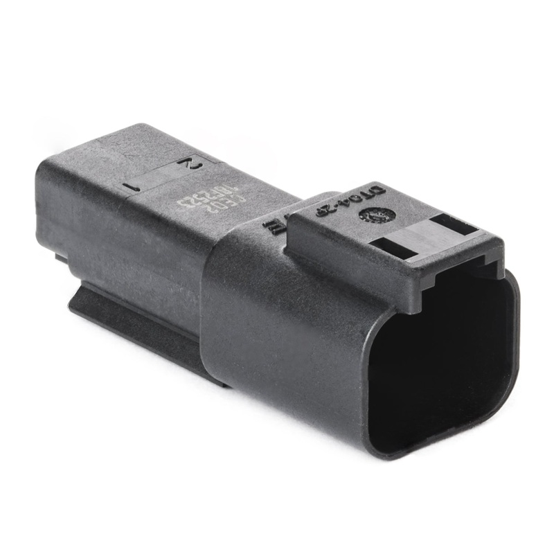 DT04-2P-CE02 – DT Series –  2 Pin Receptacle – Reduced Dia. Seal, Black