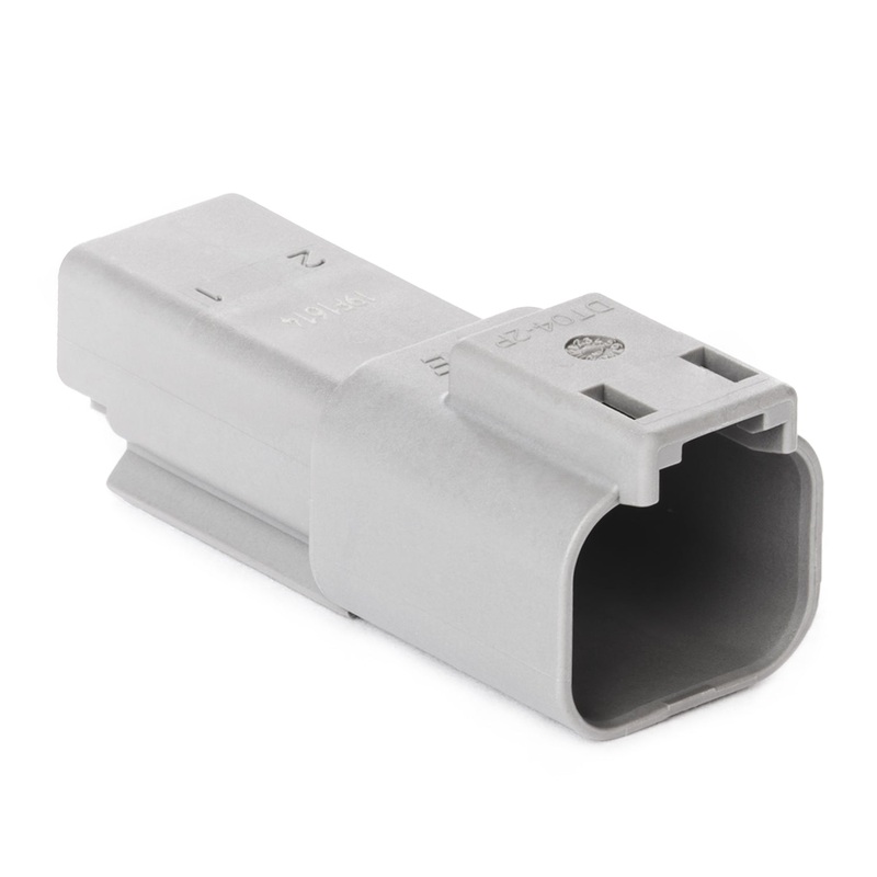 DT04-2P – DT Series – 2 Pin Receptacle – Gray