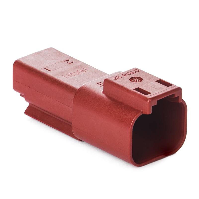DT04-2P-RD – DT Series – 2 Pin Receptacle – Red