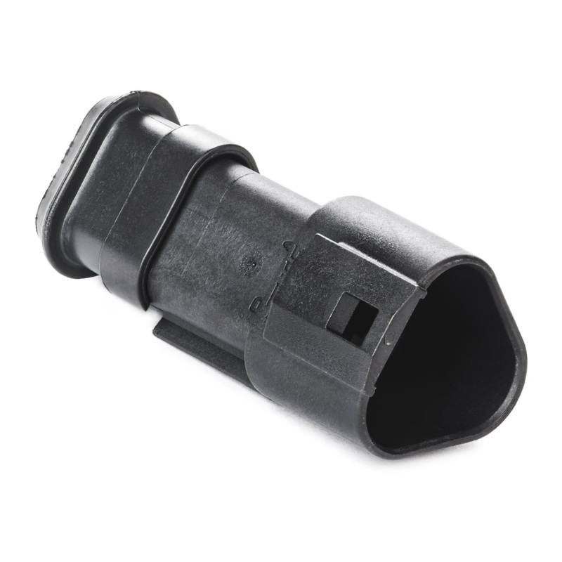 DT04-3P-CE09 – DT Series – 3 Pin Receptacle, Reduced Dia. Seals, Shrink Boot Adapter, Black
