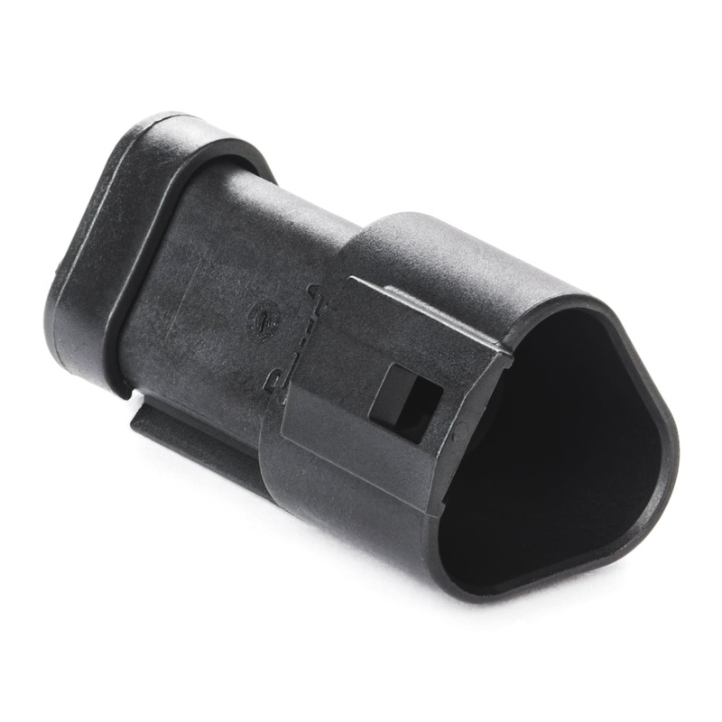 DT04-3P-E005 – DT Series – 3 Pin Receptacle – End Cap, Black
