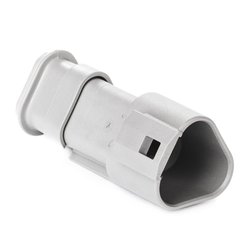 DT04-3P-E008 – DT Series – 3 Pin Receptacle – Shrink Boot Adapter, Gray