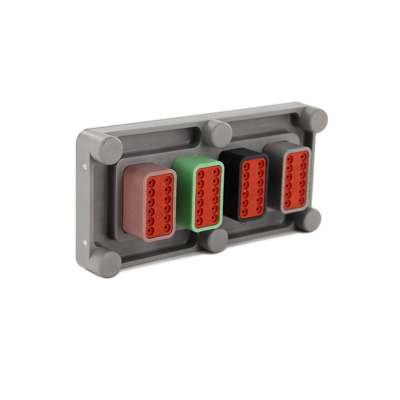 DT04-48P-B016 – DT Series – 12 Pin Receptacle – 48 Pin Receptacle – Enhanced A,B,C,D Key, Flange, Gray