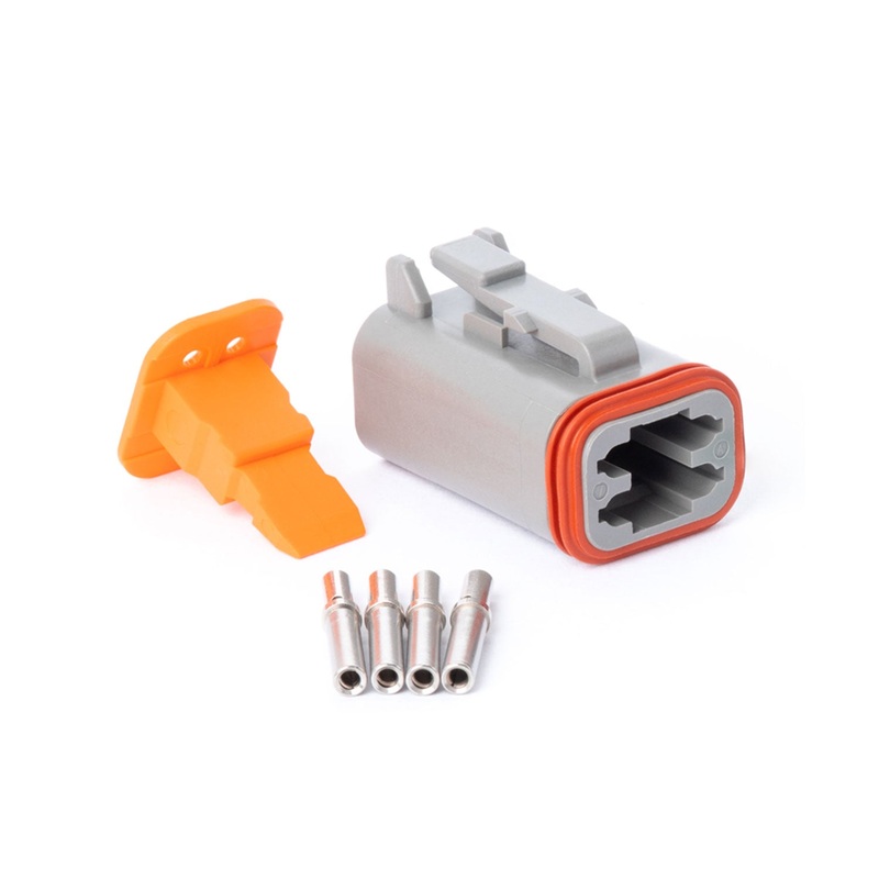 DT04GY-PK – DT Series – Deutsch 4 Socket Connector Plug Kit