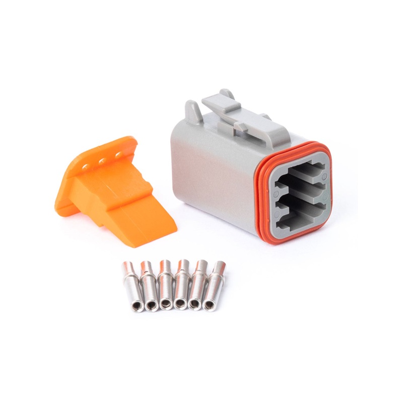 DT06GY-PK – DT Series – Deutsch 6 Socket Connector Plug Kit