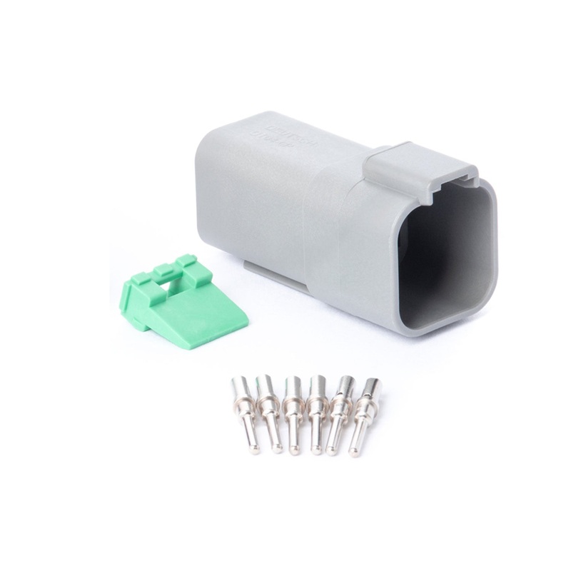 DT06GY-RK – DT Series – Deutsch 6 Pin Connector Receptacle Kit
