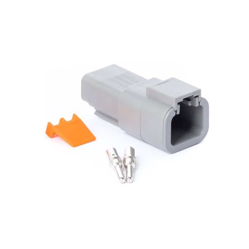 DTP02GY-RK – DTP Series – Deutsch 2 Pin Connector Receptacle Kit