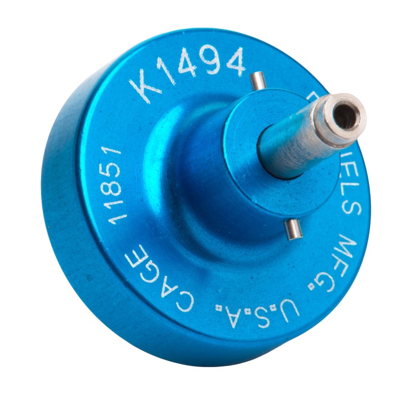 K1494 – AFM8 Crimper Positioner – Socket #604984 – AS Comp/ASU 3-Way – 22-28AWG – Blue