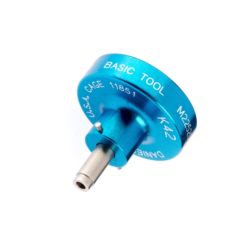 K42 – AFM8 Crimper Positioner – Pin #38941-22 – Size 22 Contacts – 22-26AWG – Blue