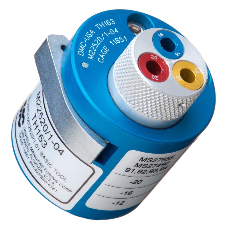 TH163 – AF8 Crimper Turret Head – Wire Sizes 12-24 AWG – Color Coded – Blue